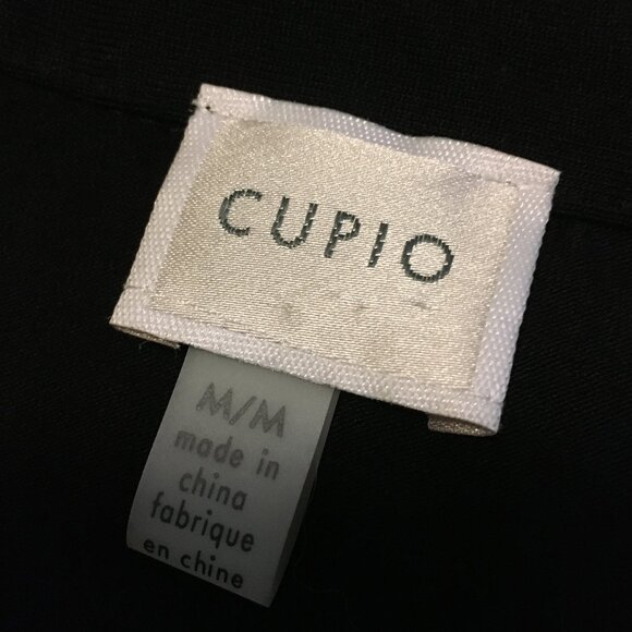 Cupio Black Viscose Button Up Short Sleeve Tee Blouse Soft Knit M EUC - Picture 7 of 14